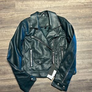 NWT Women’s Blanknyc Dark Green Faux Leather Jacket